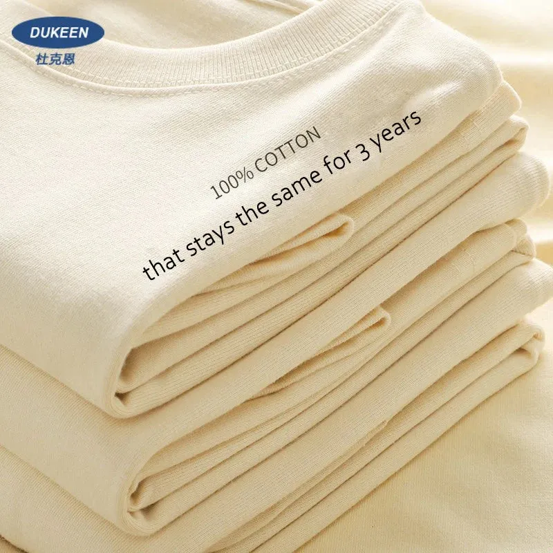 280gsm Cotton Men Oversize T Shirt-Short Sleeve Casual Men's Top