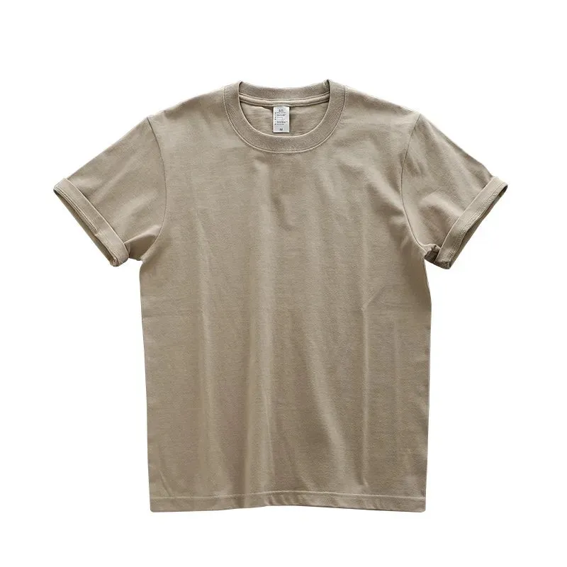 280gsm Cotton Men Oversize T Shirt-Short Sleeve Casual Men's Top