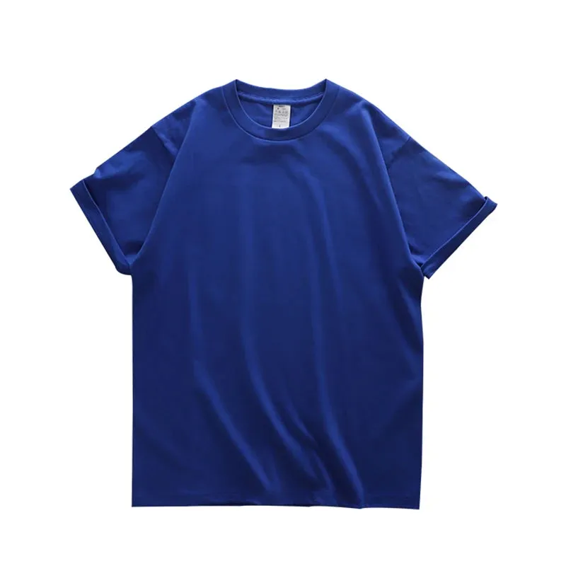 280gsm Cotton Men Oversize T Shirt-Short Sleeve Casual Men's Top