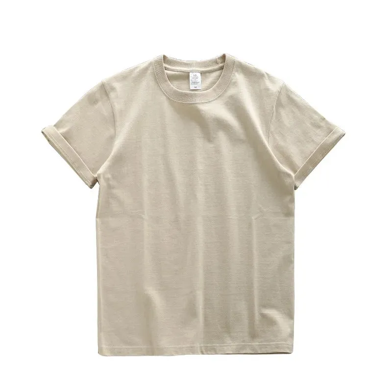 280gsm Cotton Men Oversize T Shirt-Short Sleeve Casual Men's Top