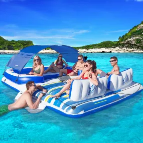 6-Person Inflatable Pool Lounge with Sun Shade by Bestway