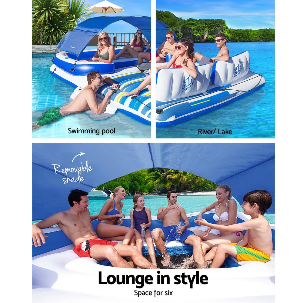 6-Person Inflatable Pool Lounge with Sun Shade by Bestway
