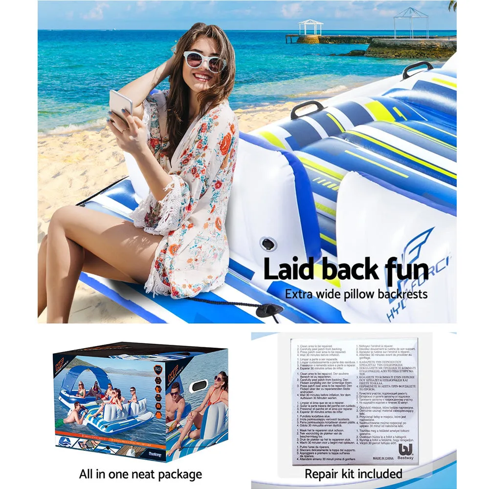6-Person Inflatable Pool Lounge with Sun Shade by Bestway