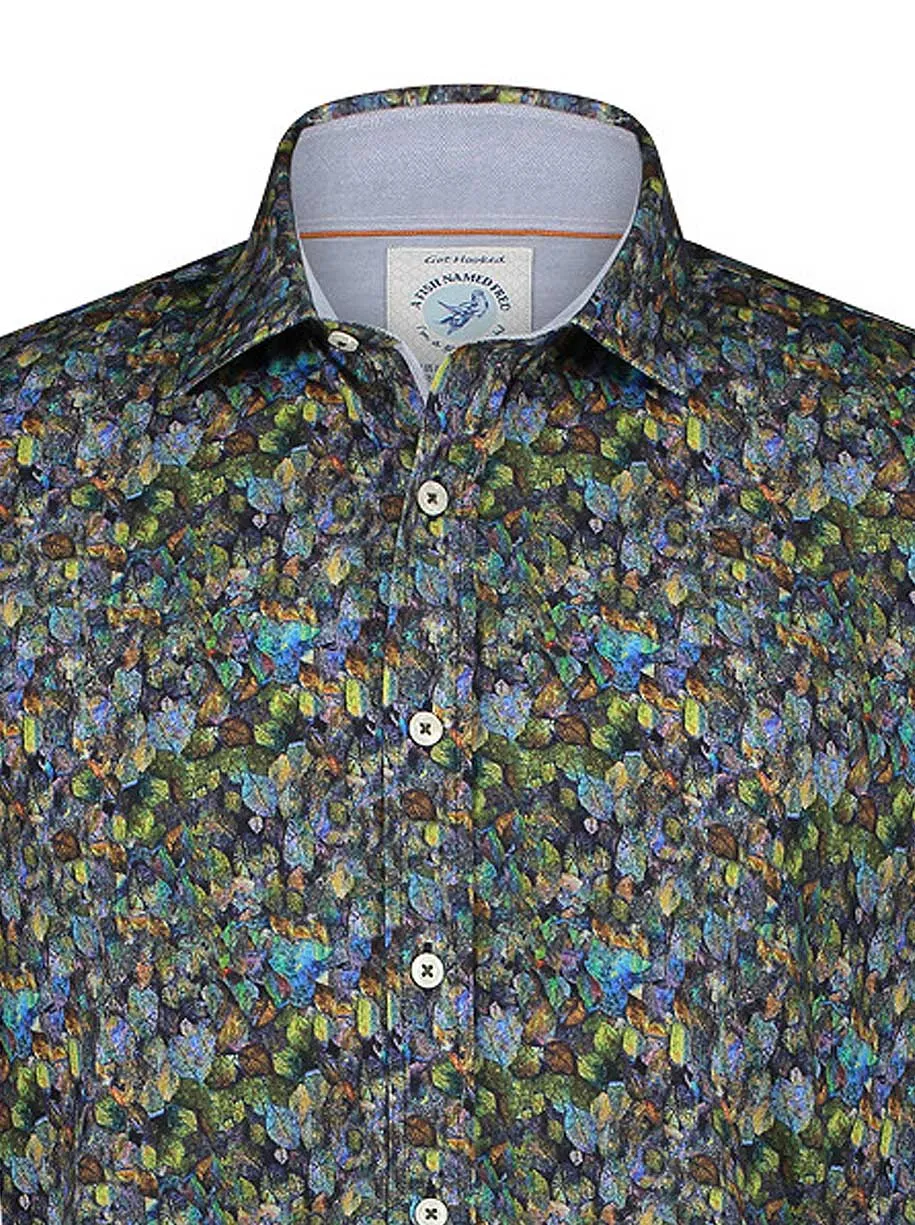 A Fish Named Fred - Frozen Leave Print Shirt