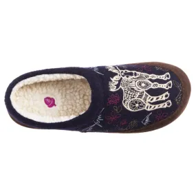 Acorn Women's Forest Mule Slippers- Navy Moose