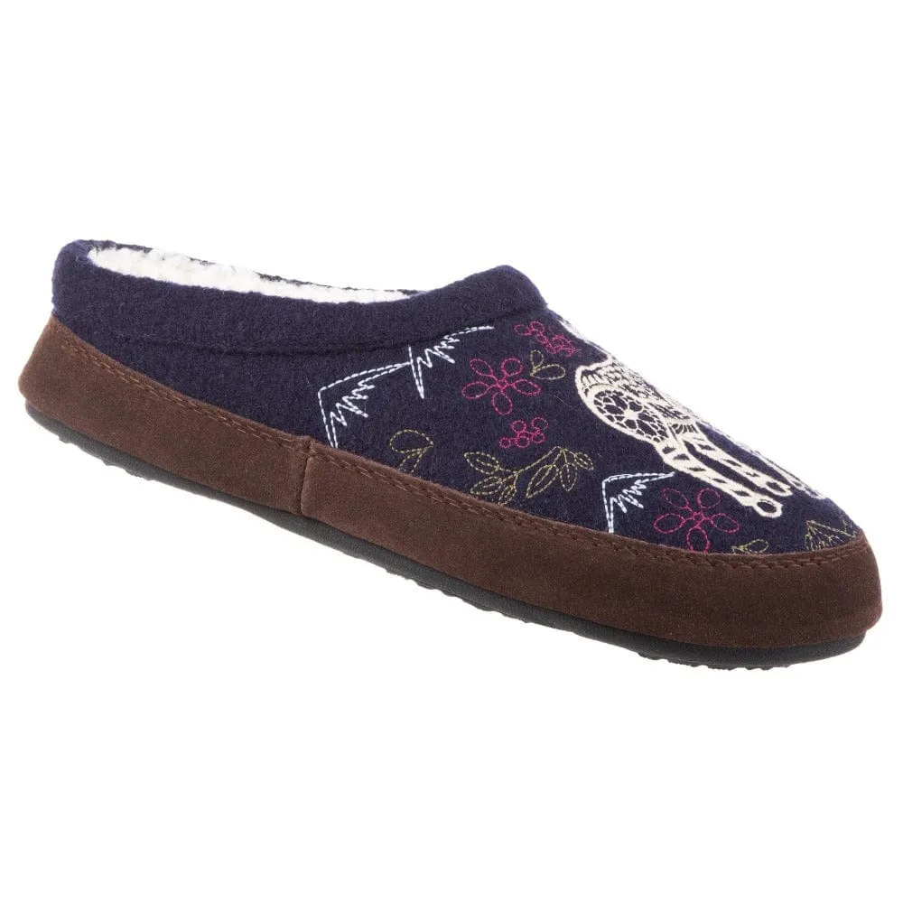 Acorn Women's Forest Mule Slippers- Navy Moose