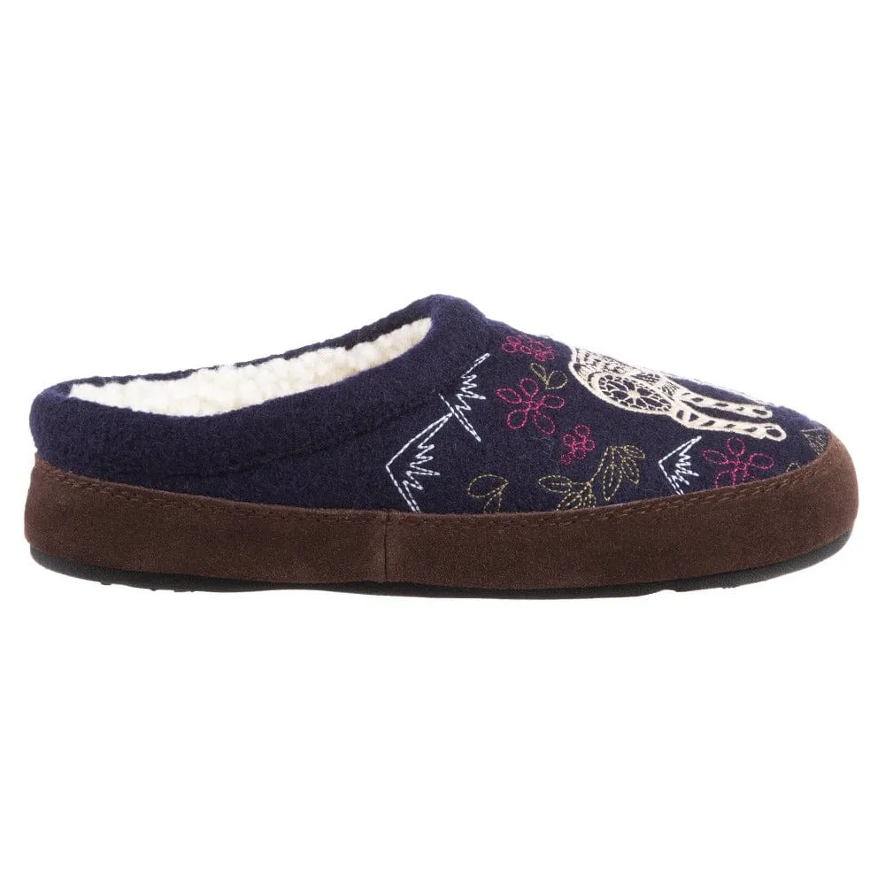 Acorn Women's Forest Mule Slippers- Navy Moose