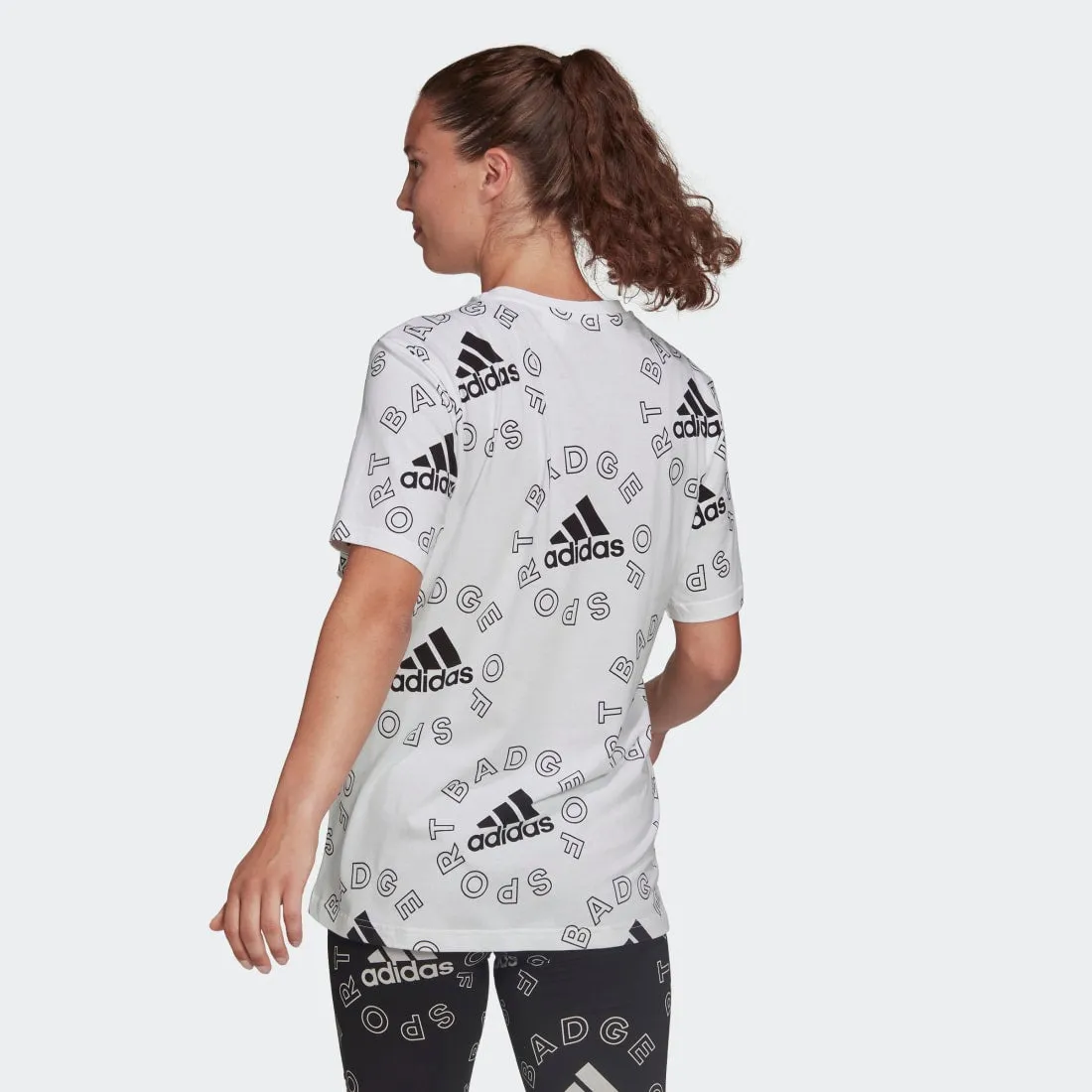 adidas Essentials Logo Allover Print Women's Tee