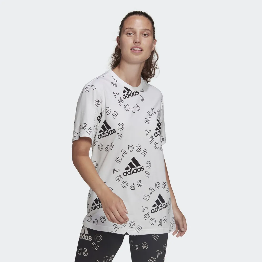 adidas Essentials Logo Allover Print Women's Tee