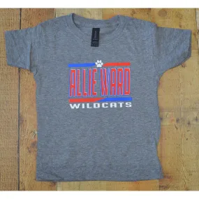 Allie Ward Wildcats - Toddler Split Stripe T-Shirt