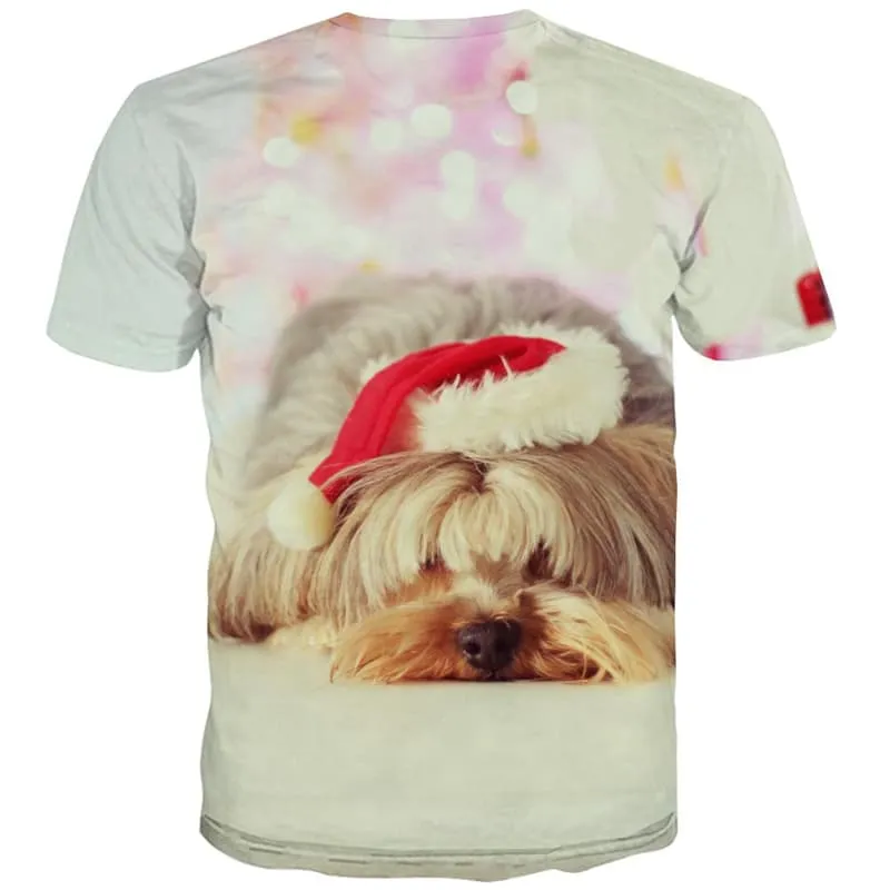 Animal T-shirt Men Dog T-shirts Graphic Christmas Tshirt Anime Party Tshirts Casual