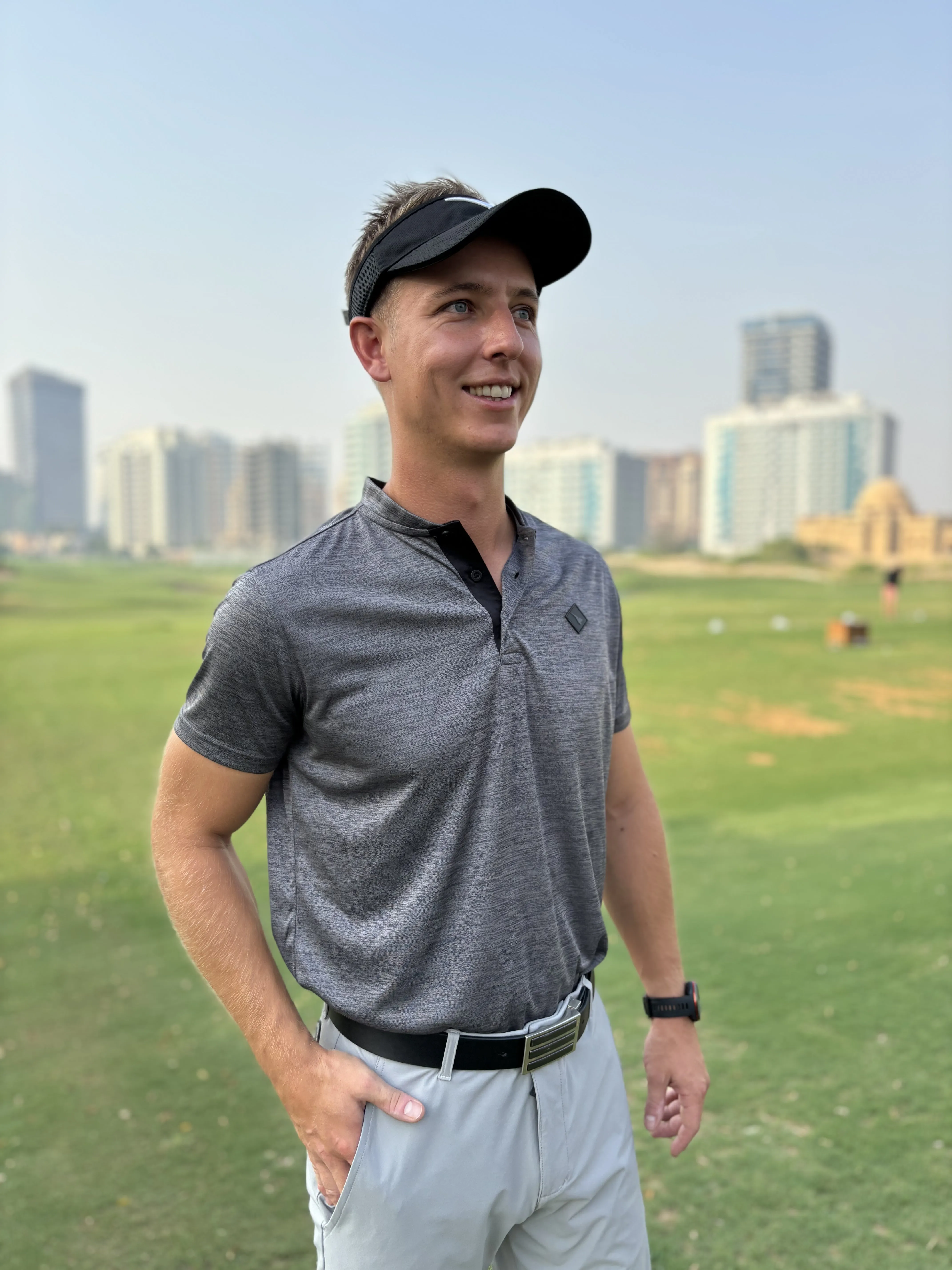 Antiguo Goat Grey Men’s Golf Polo