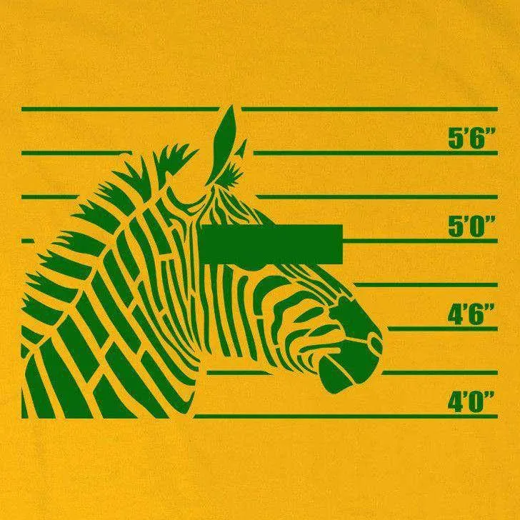 Arrested Zebra T-Shirt