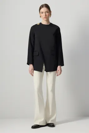 ASYMMETRIC CUT CREPE TUNIC