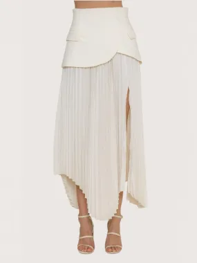 Asymmetric Pleated Skirt