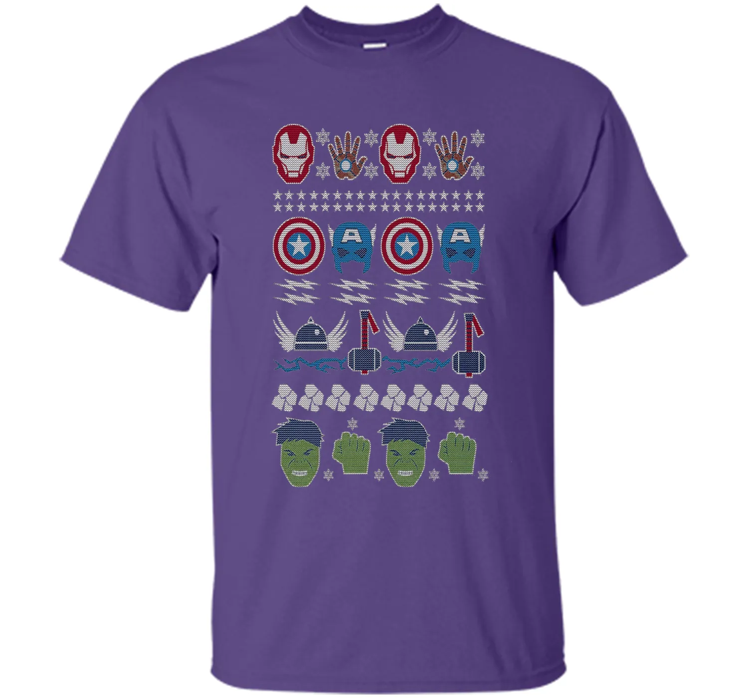 Avenger Winter Ugly Christmas Sweater Graphic T-Shirt