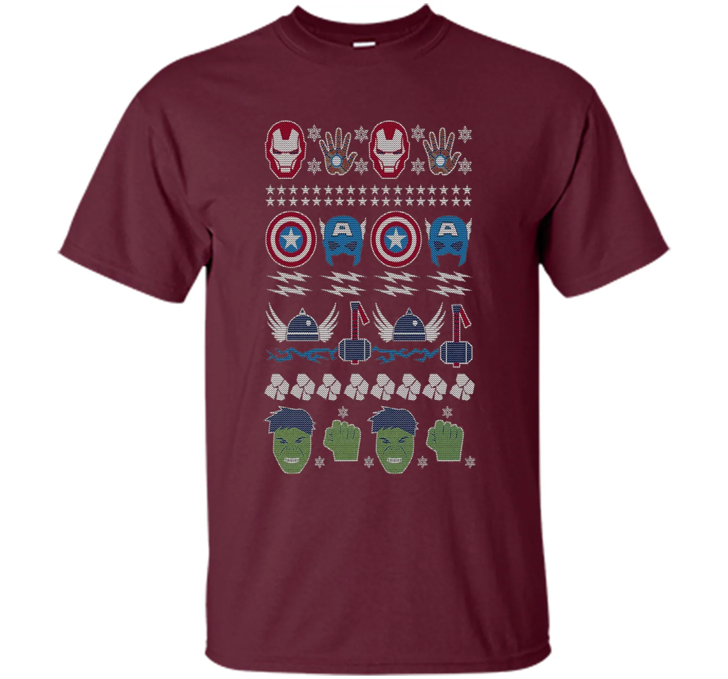 Avenger Winter Ugly Christmas Sweater Graphic T-Shirt