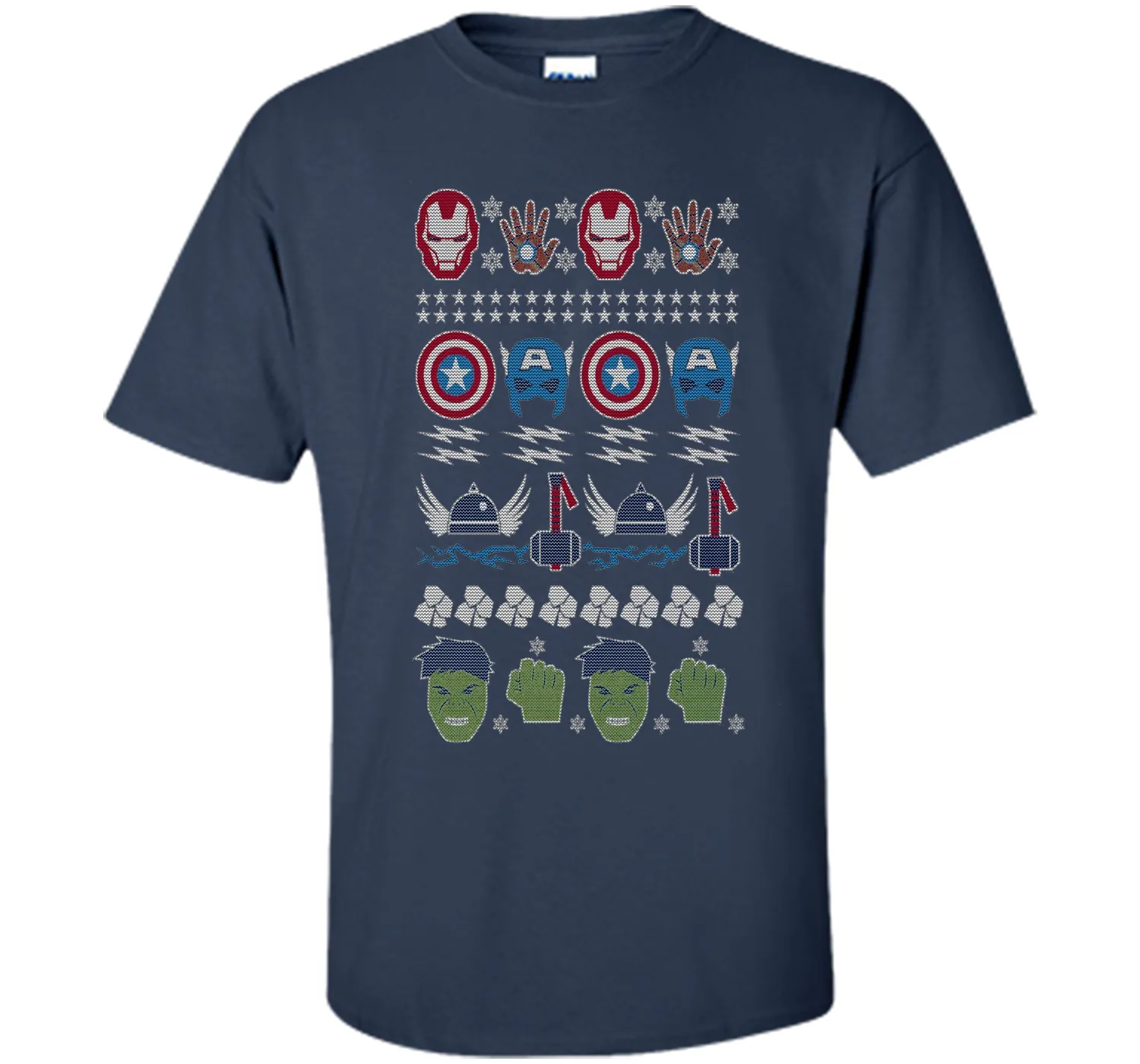 Avenger Winter Ugly Christmas Sweater Graphic T-Shirt