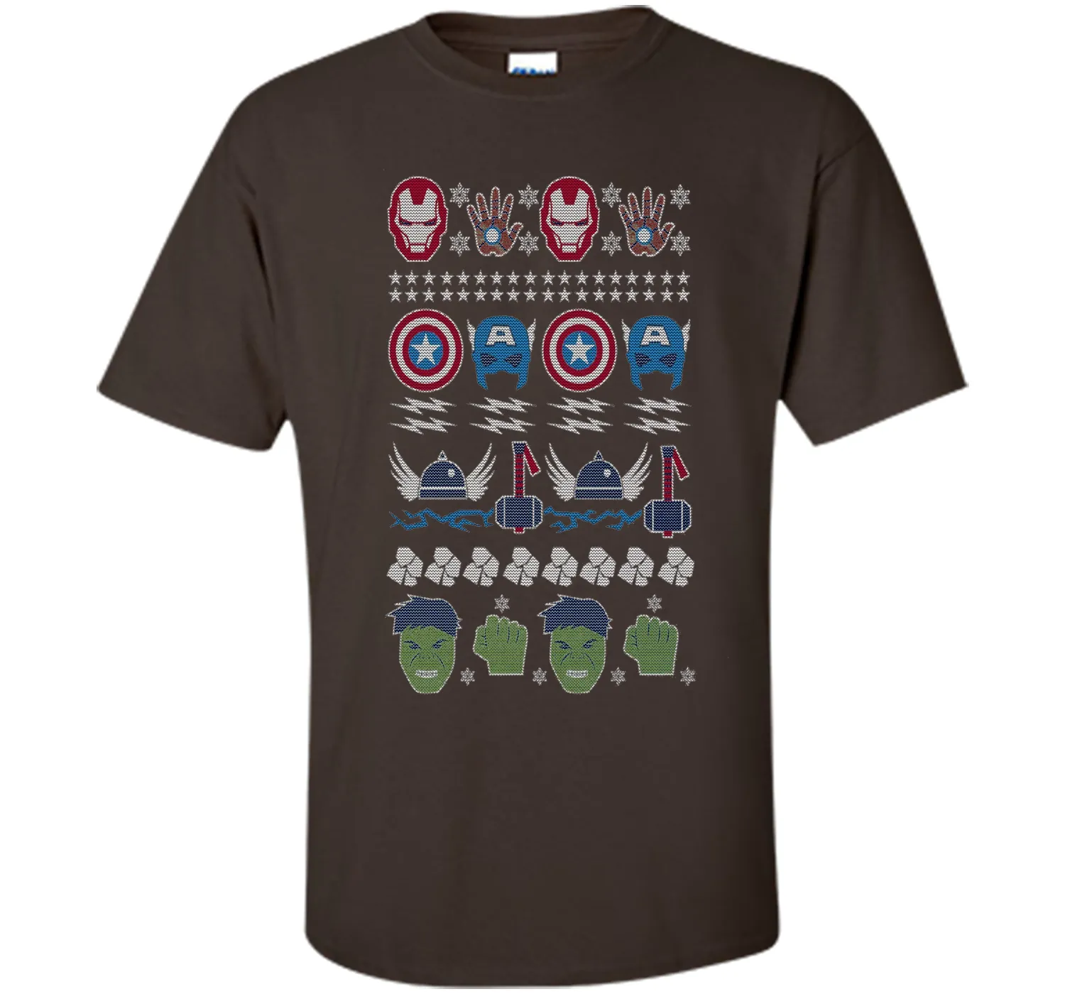 Avenger Winter Ugly Christmas Sweater Graphic T-Shirt