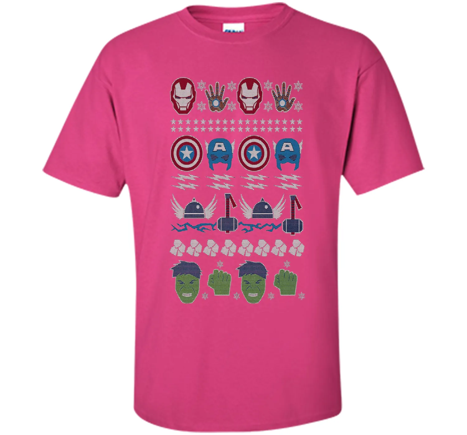 Avenger Winter Ugly Christmas Sweater Graphic T-Shirt