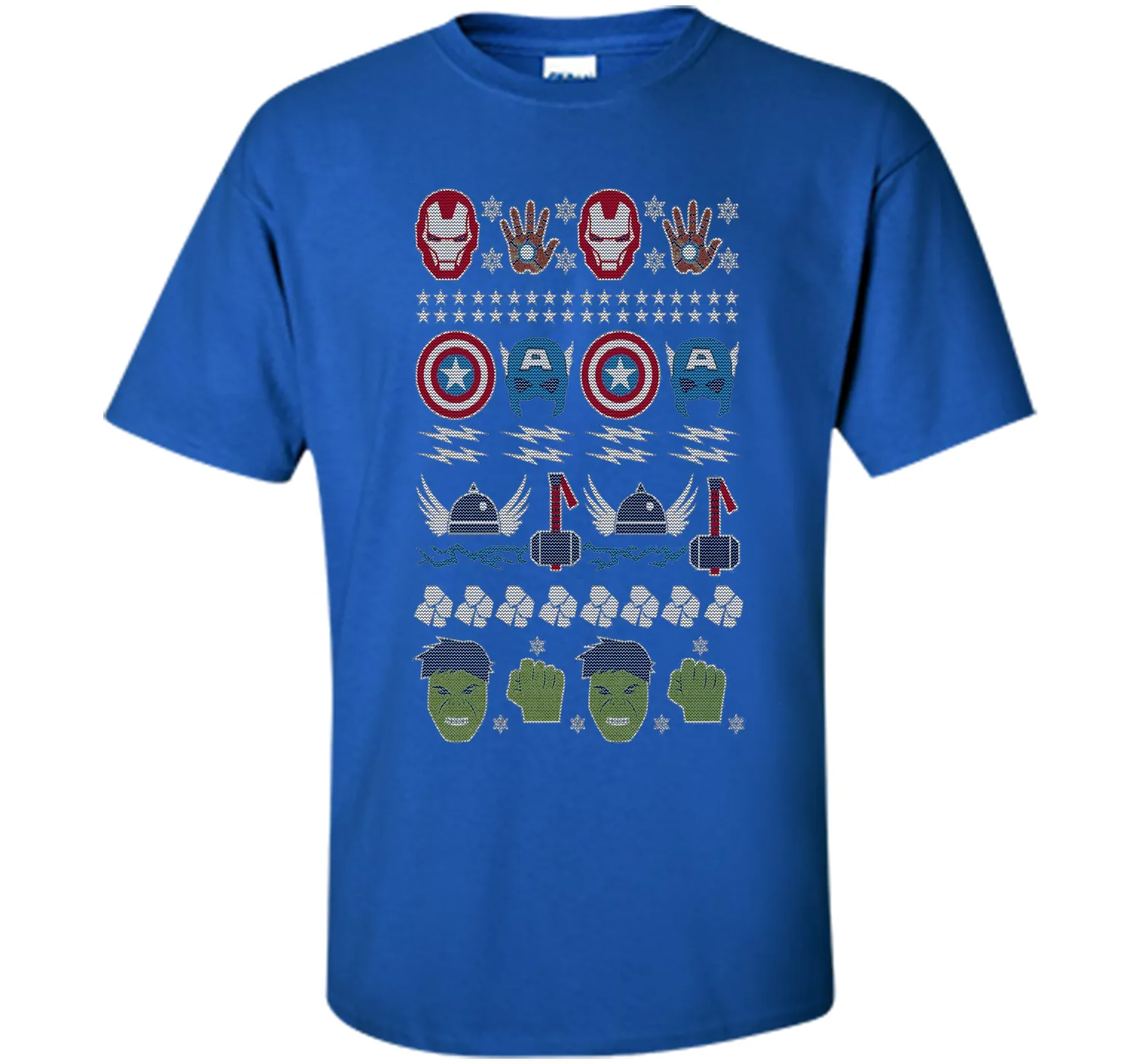 Avenger Winter Ugly Christmas Sweater Graphic T-Shirt