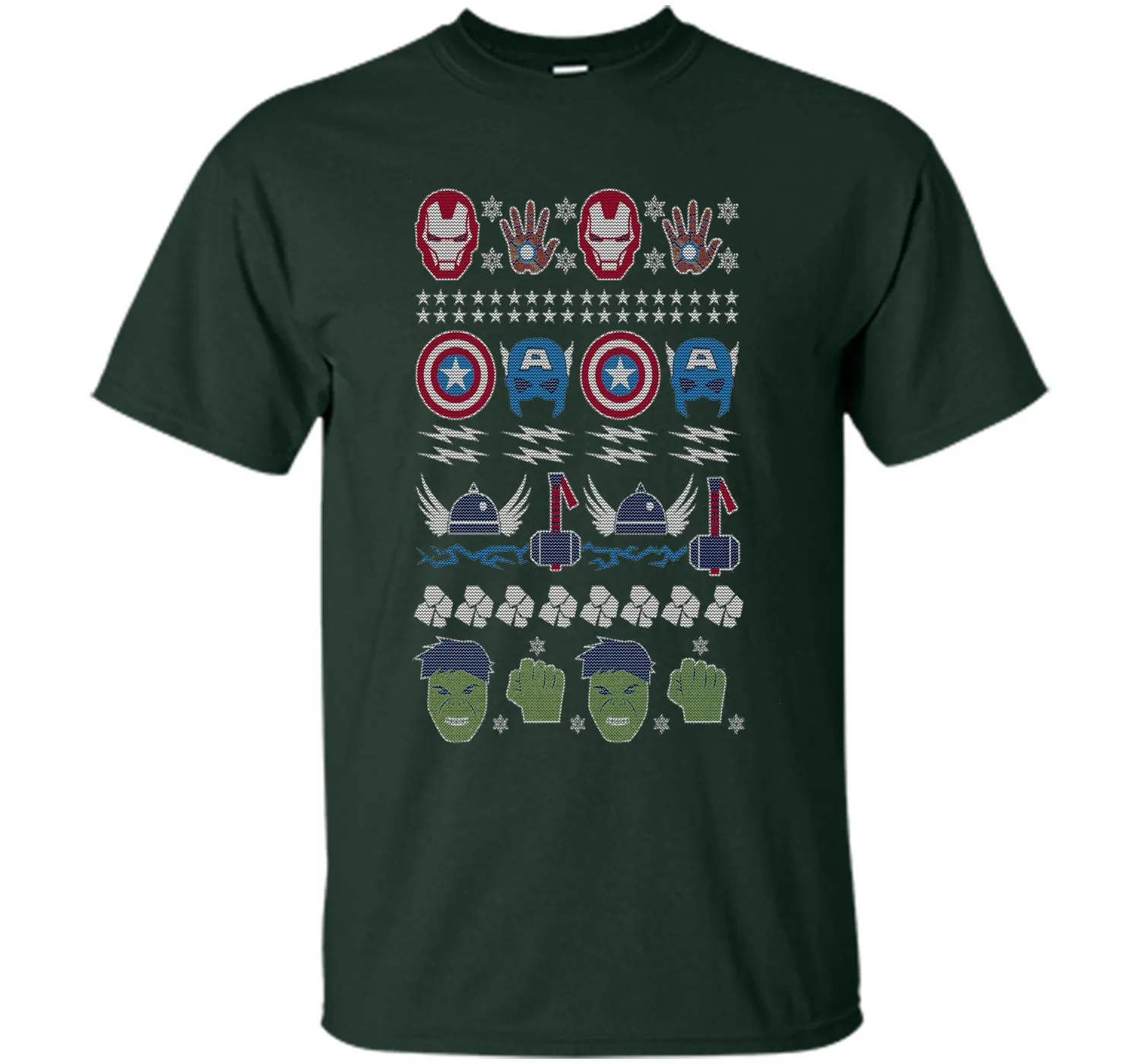 Avenger Winter Ugly Christmas Sweater Graphic T-Shirt