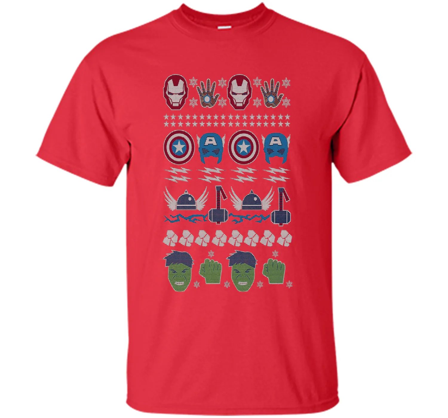 Avenger Winter Ugly Christmas Sweater Graphic T-Shirt