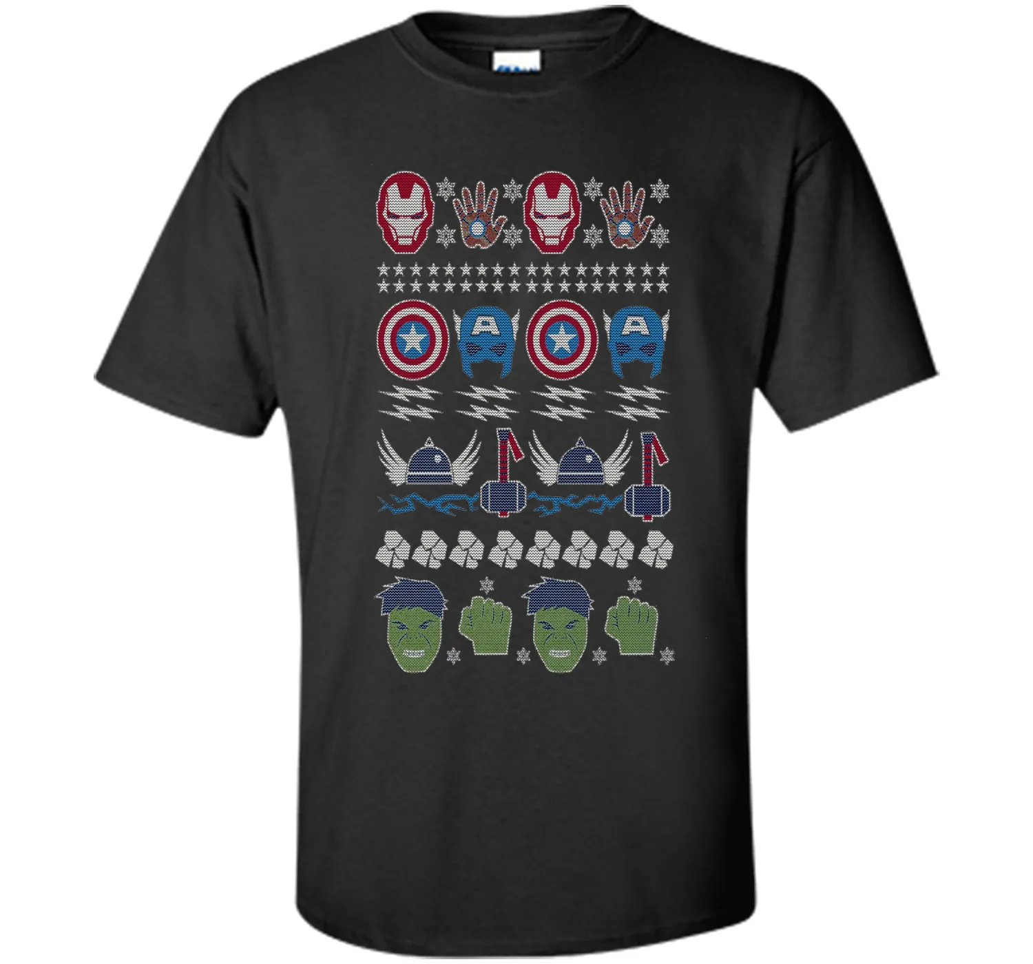 Avenger Winter Ugly Christmas Sweater Graphic T-Shirt