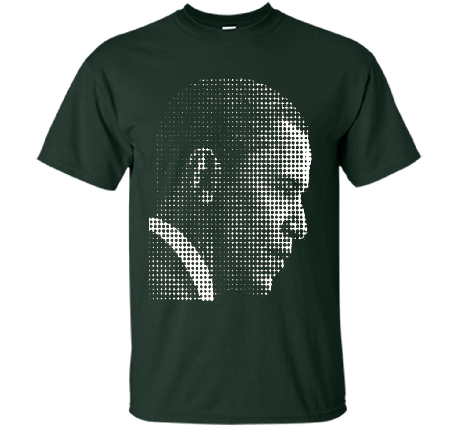 Barack Obama white dot newspaper print T-shirt