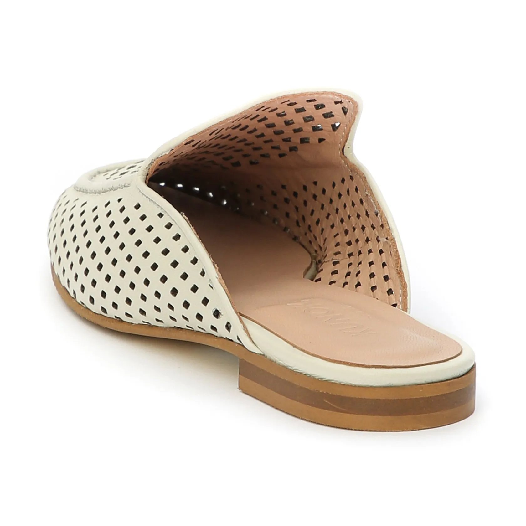 BARBARA slip-on mule - off white lazered