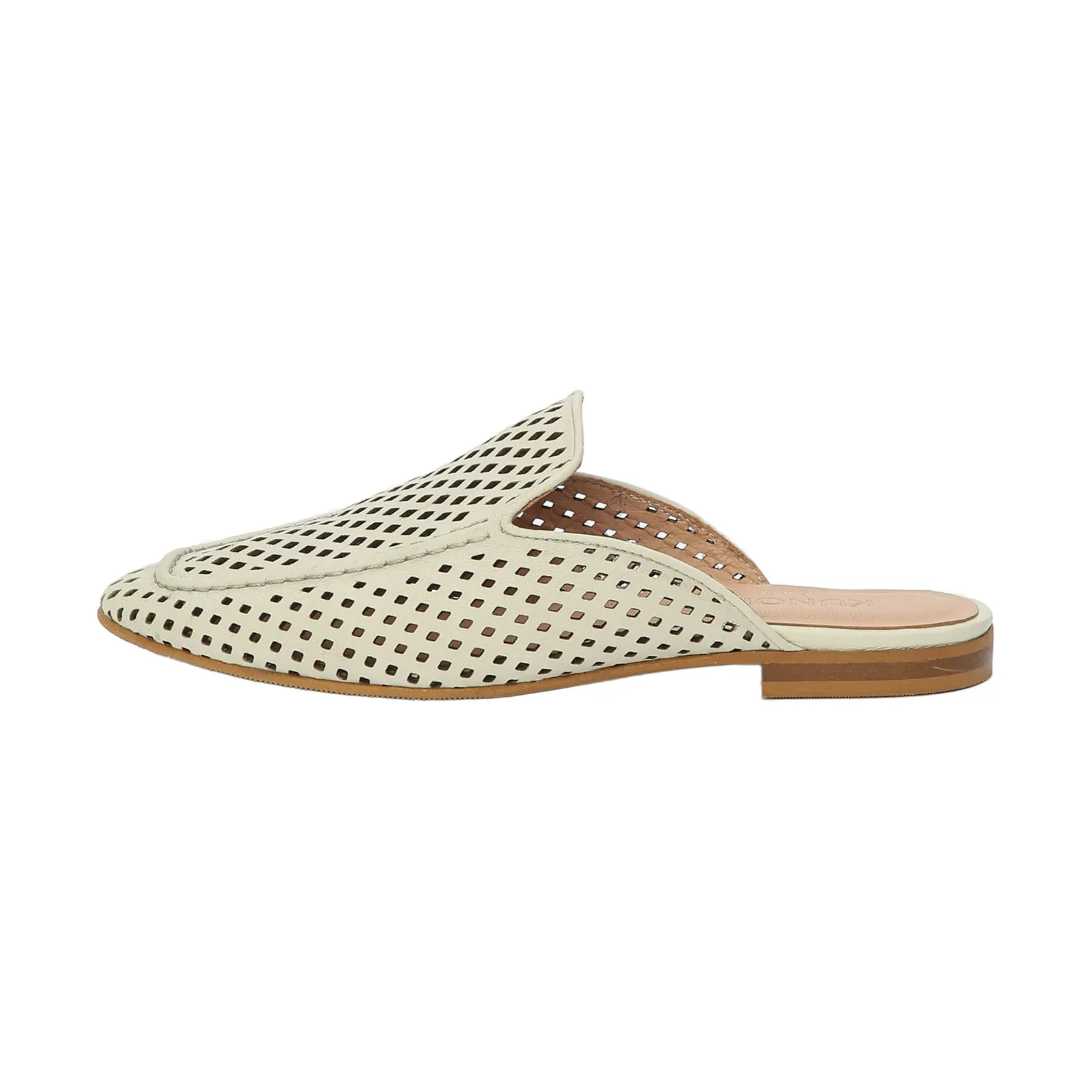 BARBARA slip-on mule - off white lazered