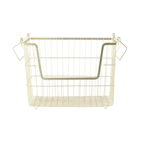 Basket with handles for underwear & socks in gold or black - high model
