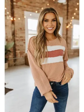 Beige Patchwork Cord Tunic