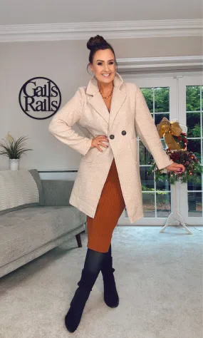 BEIGE ROSY TEDDY COAT