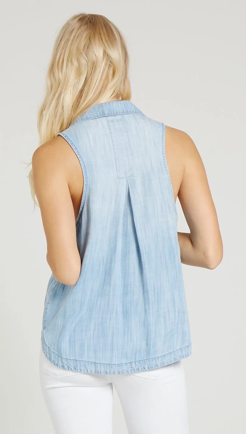 Bella Dahl Sleeveless Gusset Shirt Del Sol Wash