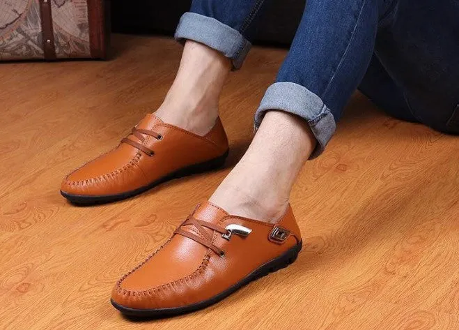 Best Quality Genuine Leather Men's Flat Loafers