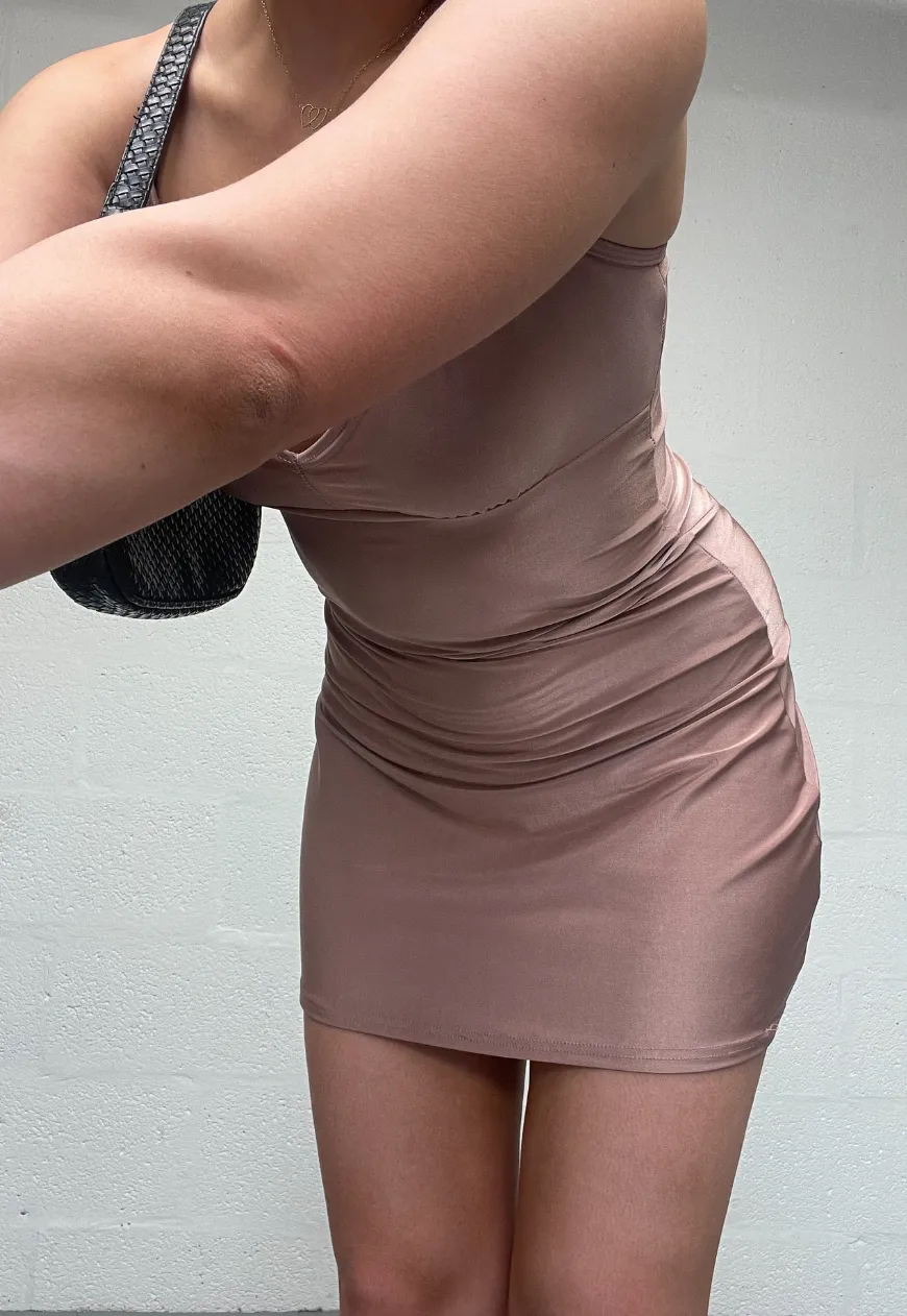BLUSH GLOW SLIP DRESS