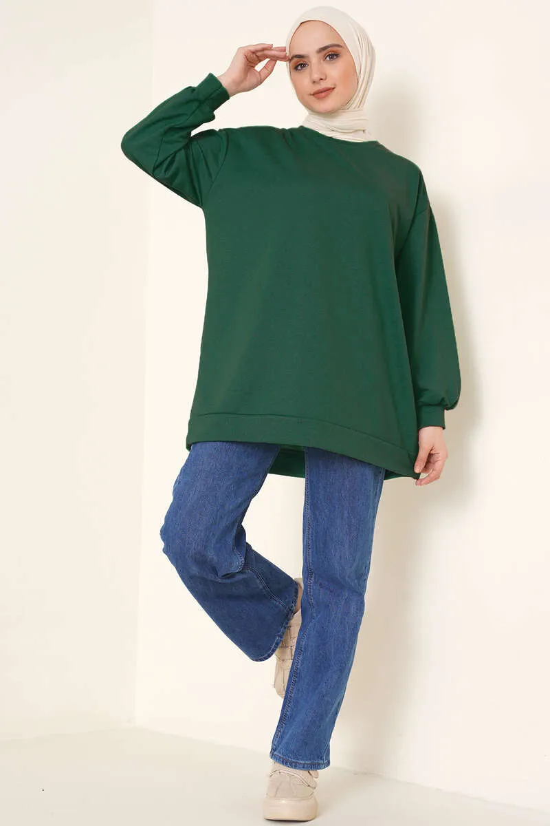 BNG Women Tunic Sweat Emerald Green - Clermont