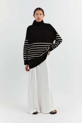 BROOKLYN BLACK/STONE STRIPE JUMPER