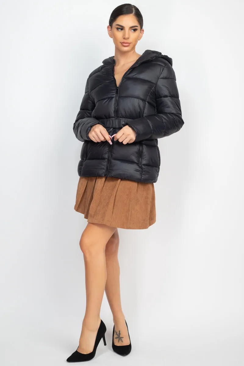 Brown Size Medium A-line Corduroy Pleated Mini Skirt