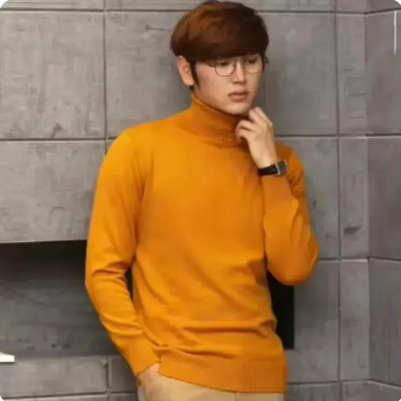 Cashmere turtleneck men sweater clothes for autumn winter