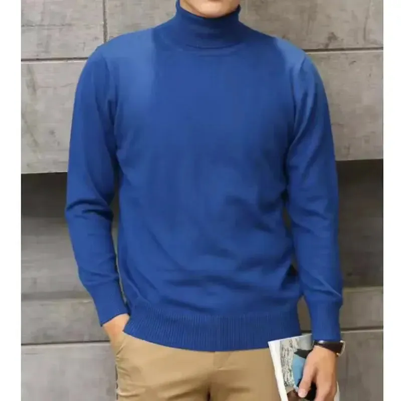 Cashmere turtleneck men sweater clothes for autumn winter