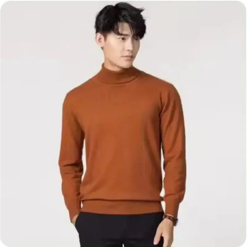 Cashmere turtleneck men sweater clothes for autumn winter