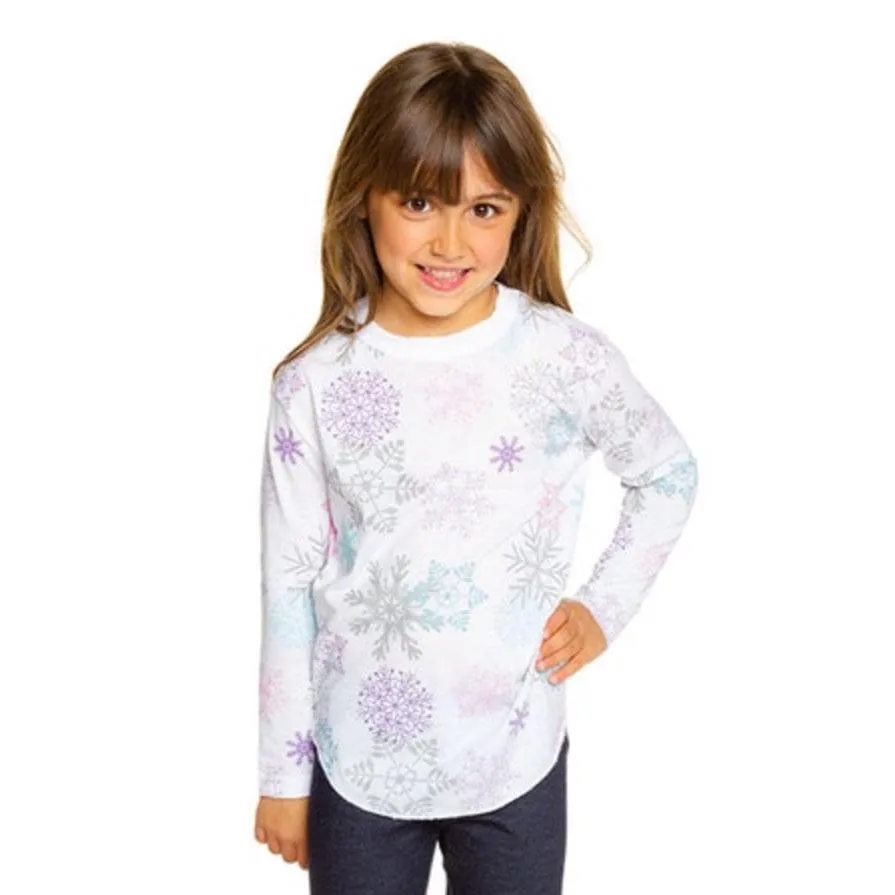 Chaser Snowflakes Vintage Jersey Girls Tee
