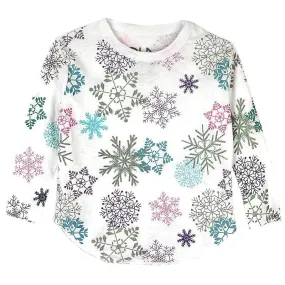 Chaser Snowflakes Vintage Jersey Girls Tee