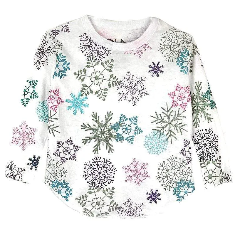Chaser Snowflakes Vintage Jersey Girls Tee