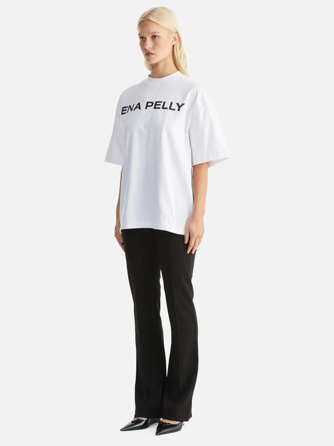 CHLOE OVERSIZED TEE CORE LOGO - WHITE