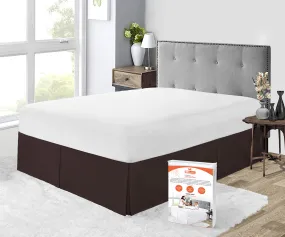 CHOCOLATE PLEATED BED SKIRT
