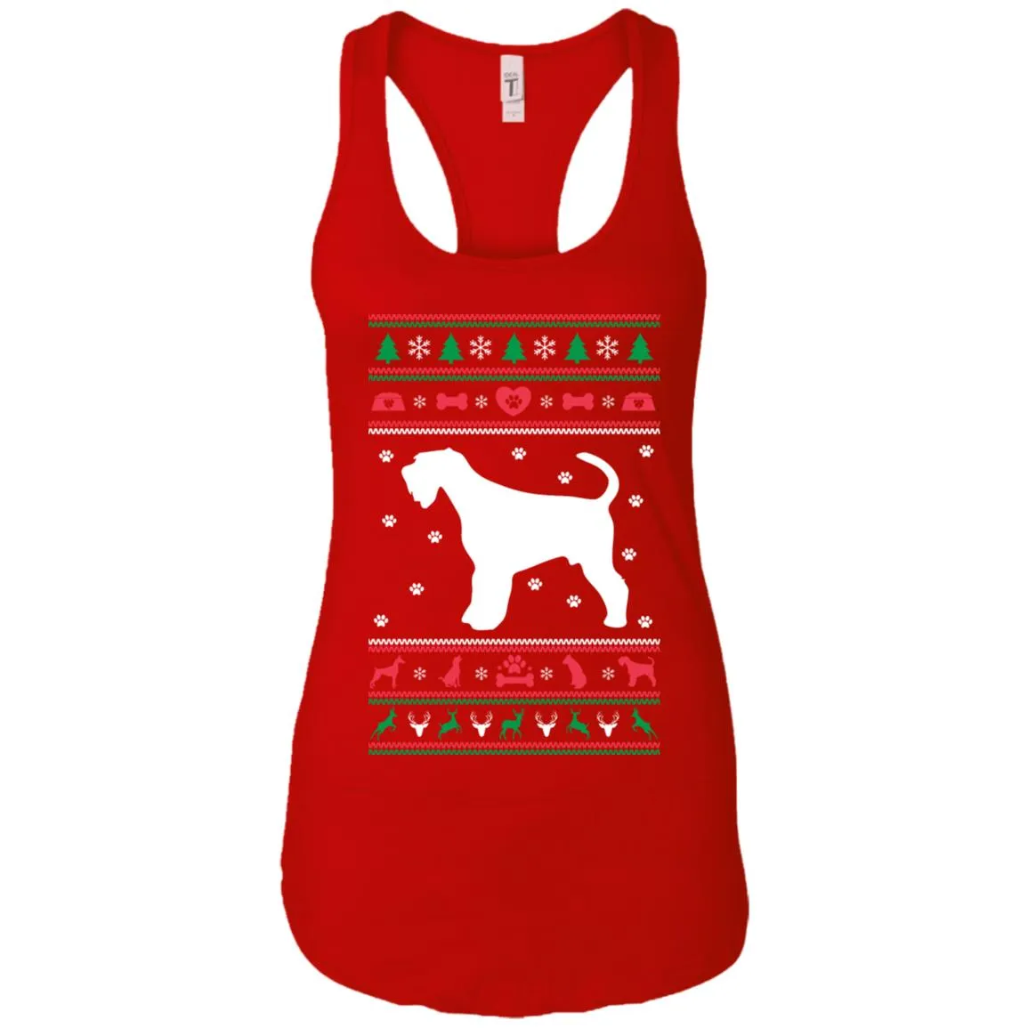 Christmas Airedale Dog Women Tank