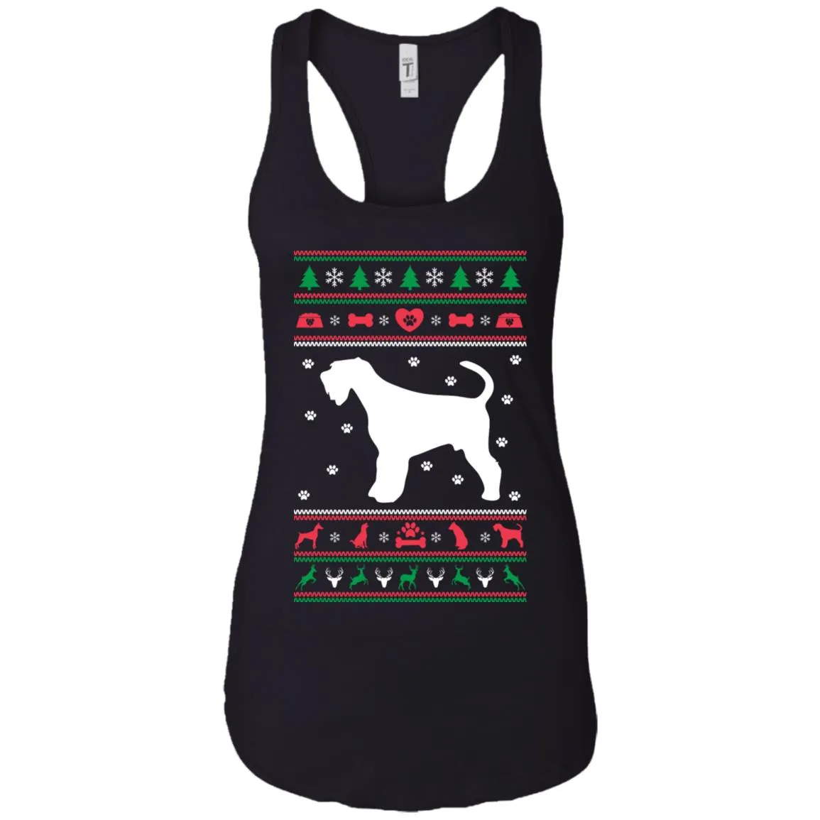 Christmas Airedale Dog Women Tank